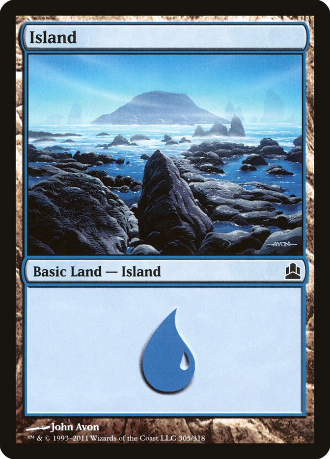 Island (305) [Commander 2011] MTG Single Magic: The Gathering | Red Claw Gaming
