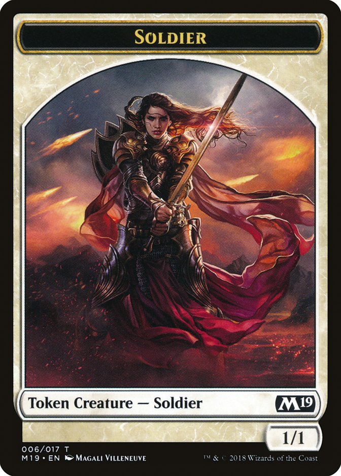Soldier Token [Core Set 2019 Tokens] MTG Single Magic: The Gathering | Red Claw Gaming