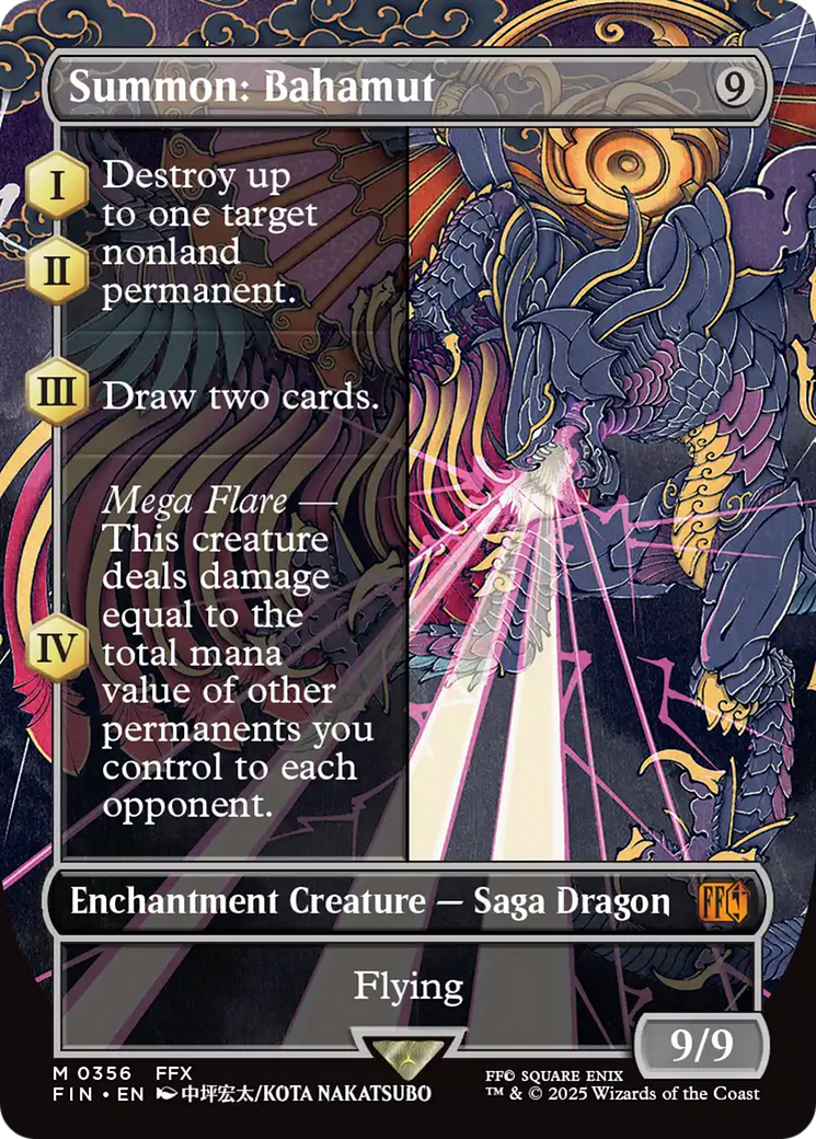 Summon: Bahamut (Borderless) [FINAL FANTASY] MTG Single Magic: The Gathering | Red Claw Gaming