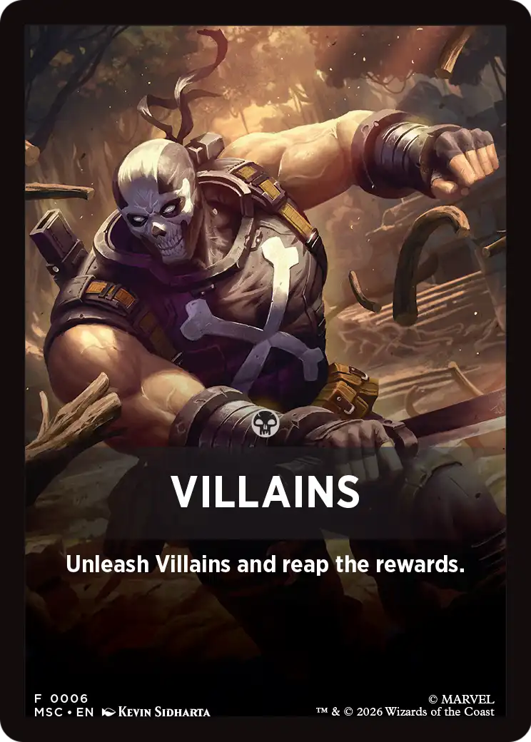 Villains Theme Card [Marvel Super Heroes Commander] | Red Claw Gaming