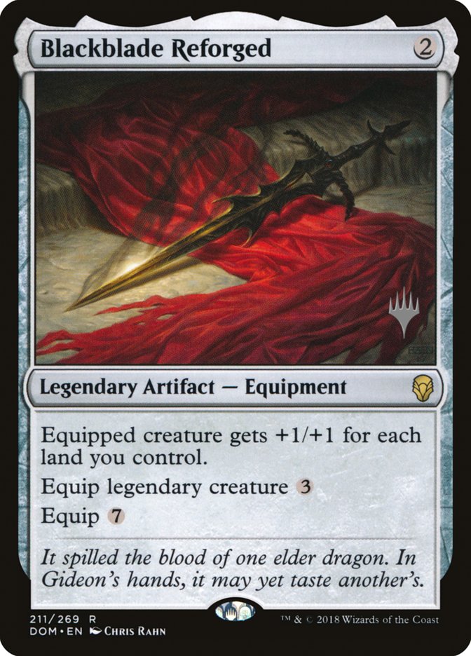 Blackblade Reforged (Promo Pack) [Dominaria Promos] MTG Single Magic: The Gathering | Red Claw Gaming