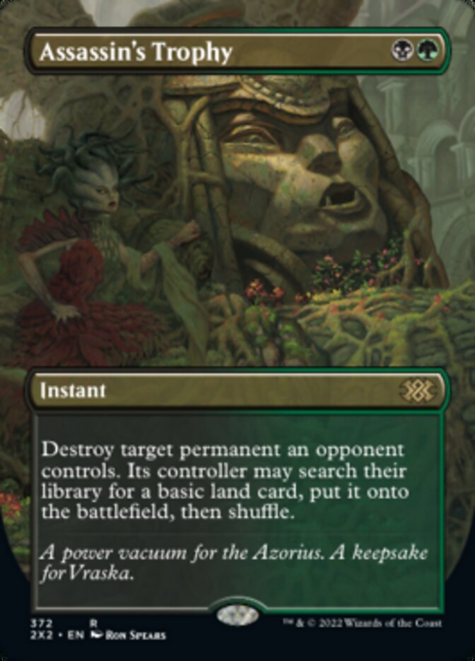 Assassin's Trophy (Borderless Alternate Art) [Double Masters 2022] MTG Single Magic: The Gathering    | Red Claw Gaming