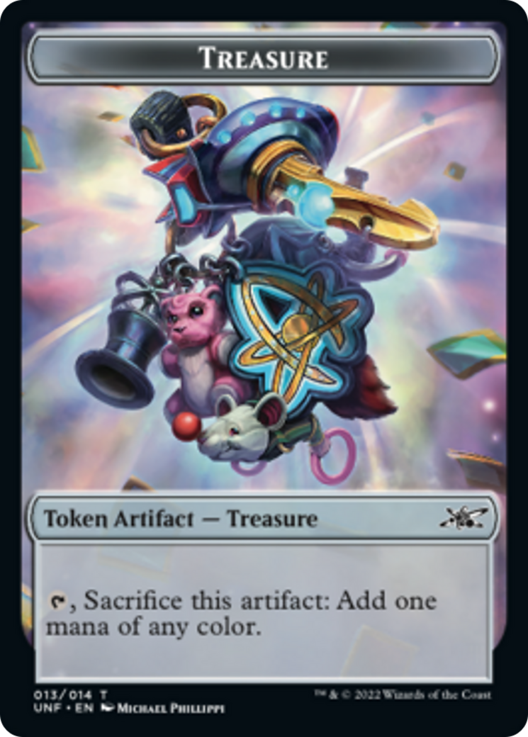 Clown Robot (002) // Treasure (013) Double-Sided Token [Unfinity Tokens] MTG Single Magic: The Gathering | Red Claw Gaming