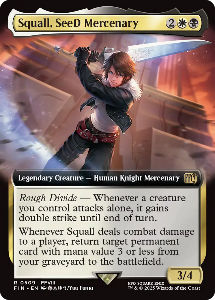 Squall, SeeD Mercenary (Extended Art) [FINAL FANTASY] MTG Single Magic: The Gathering | Red Claw Gaming