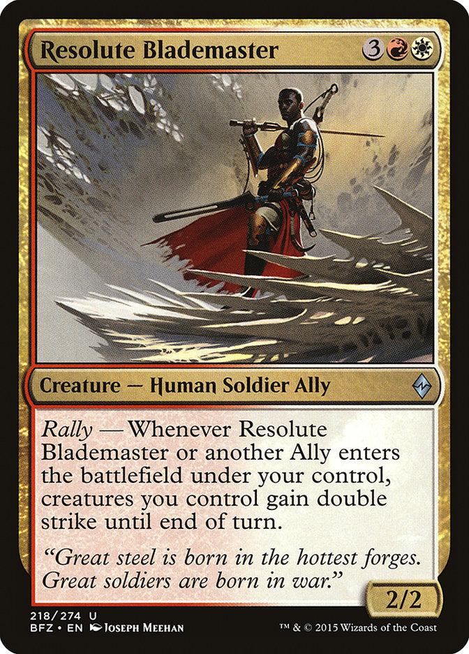 Resolute Blademaster [Battle for Zendikar] MTG Single Magic: The Gathering | Red Claw Gaming
