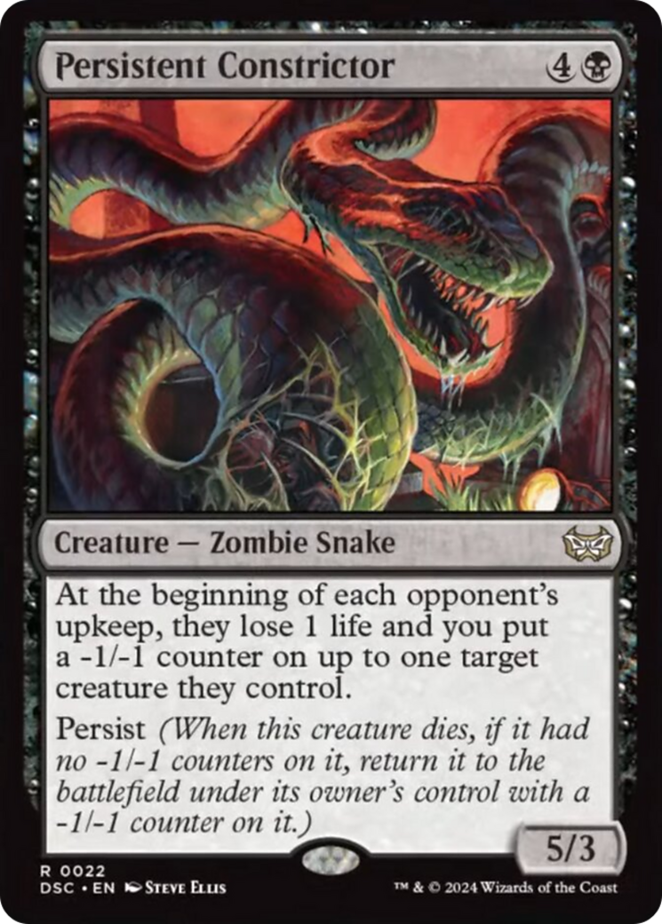 Persistent Constrictor [Duskmourn: House of Horror Commander] MTG Single Magic: The Gathering | Red Claw Gaming