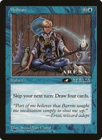 Meditate (4th Place) (Oversized) [Oversize Cards] MTG Single Magic: The Gathering | Red Claw Gaming
