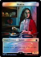 Human (0037) // Food (0057) Double-Sided Token (Surge Foil) [Doctor Who Tokens] MTG Single Magic: The Gathering | Red Claw Gaming