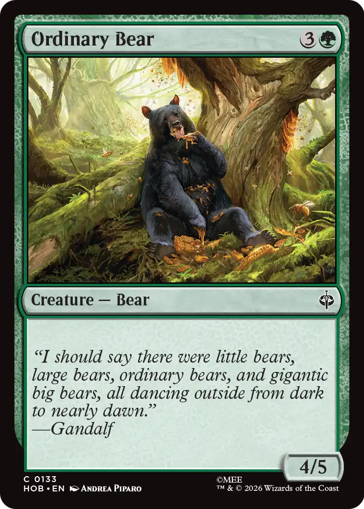 Ordinary Bear [The Hobbit] | Red Claw Gaming