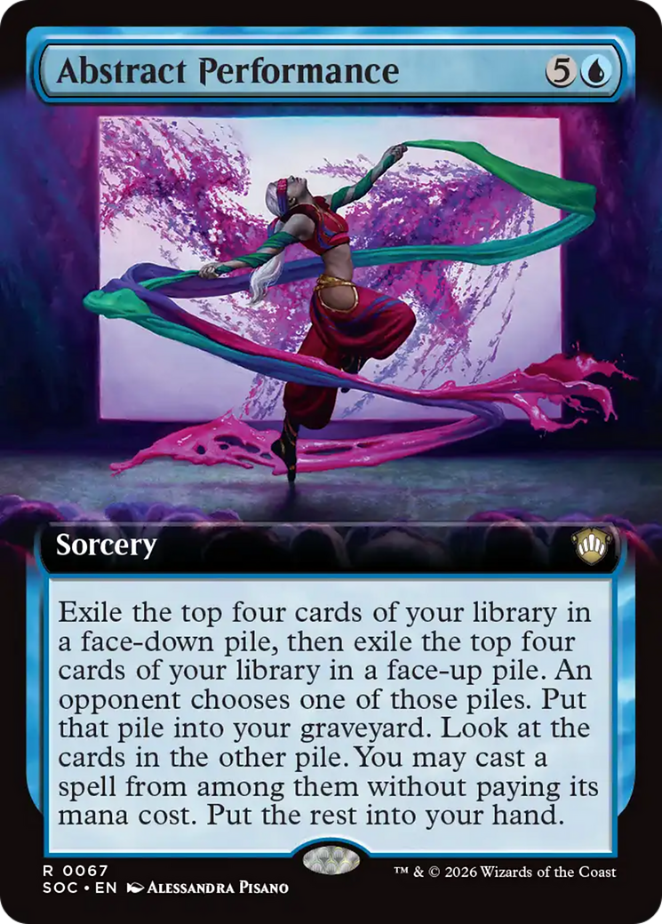 Abstract Performance (Extended Art) [Secrets of Strixhaven Commander] MTG Single Magic: The Gathering | Red Claw Gaming