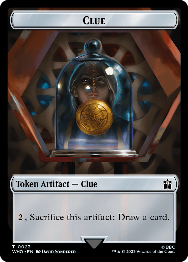 Dalek // Clue (0023) Double-Sided Token [Doctor Who Tokens] MTG Single Magic: The Gathering | Red Claw Gaming