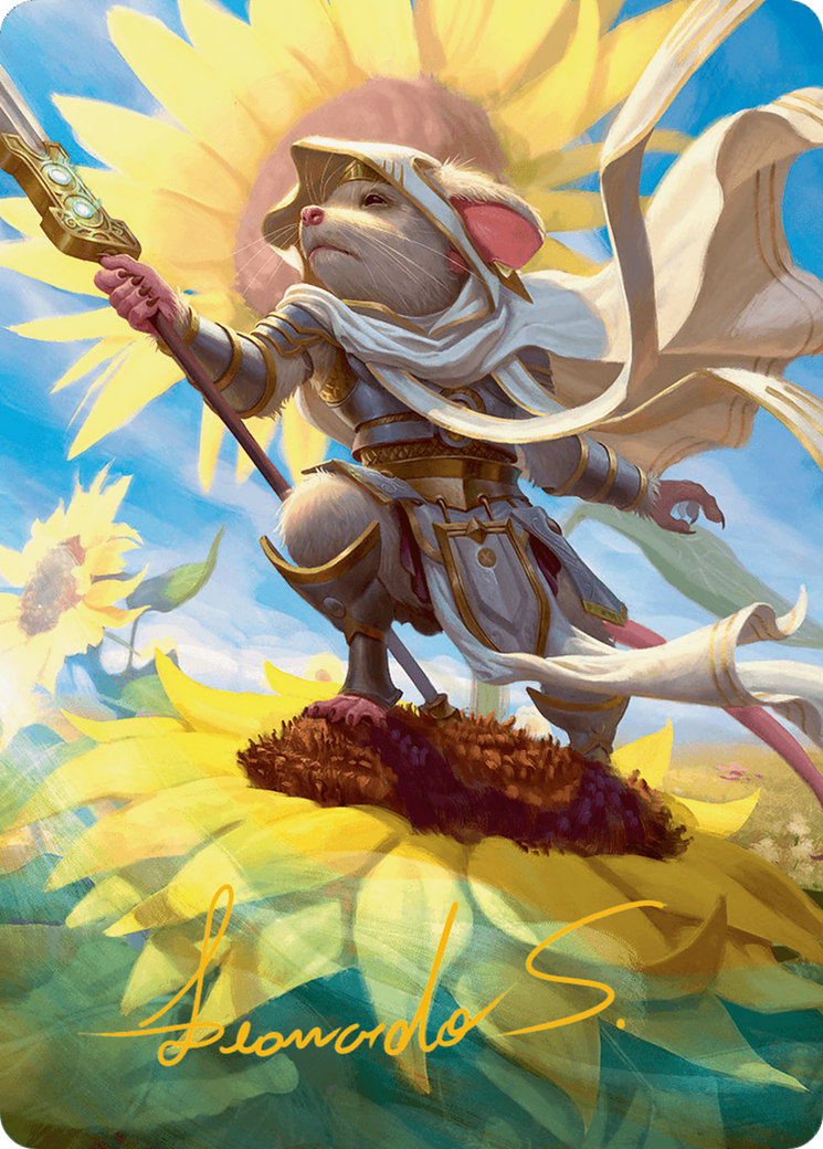 Elspeth, Sun's Champion Art Card (Gold-Stamped Signature) [Bloomburrow Art Series] MTG Single Magic: The Gathering | Red Claw Gaming