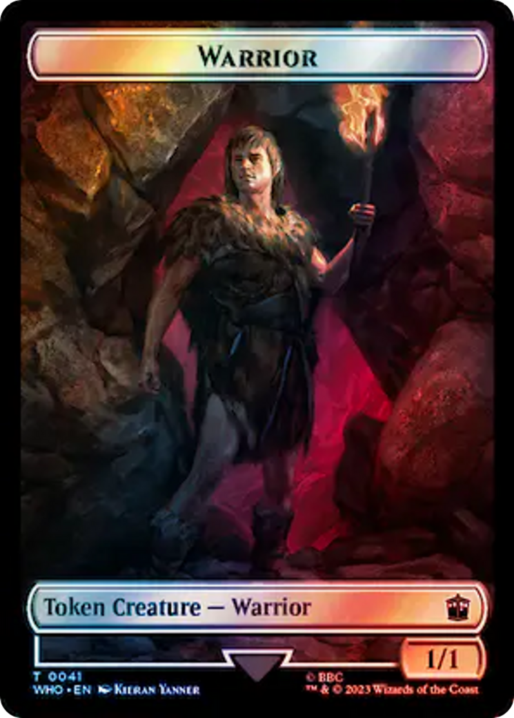 Warrior // Food (0058) Double-Sided Token (Surge Foil) [Doctor Who Tokens] MTG Single Magic: The Gathering | Red Claw Gaming