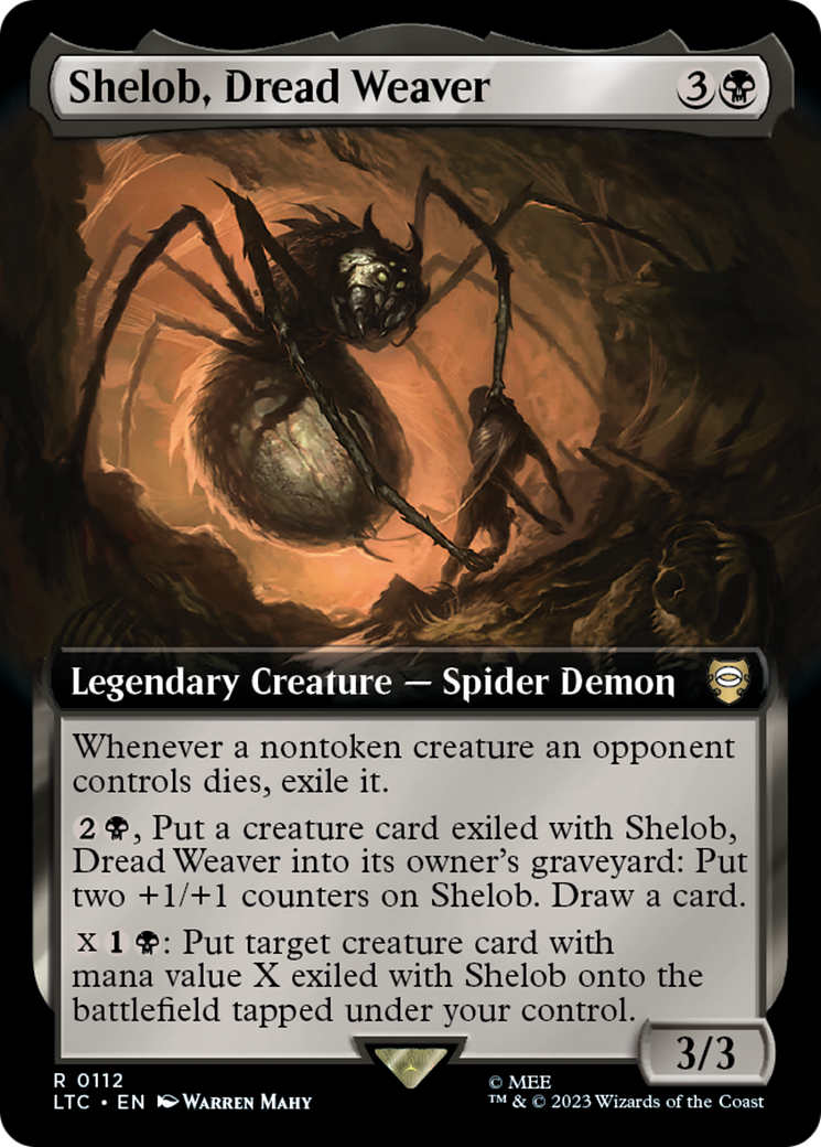 Shelob, Dread Weaver (Extended Art) [The Lord of the Rings: Tales of Middle-Earth Commander] MTG Single Magic: The Gathering | Red Claw Gaming