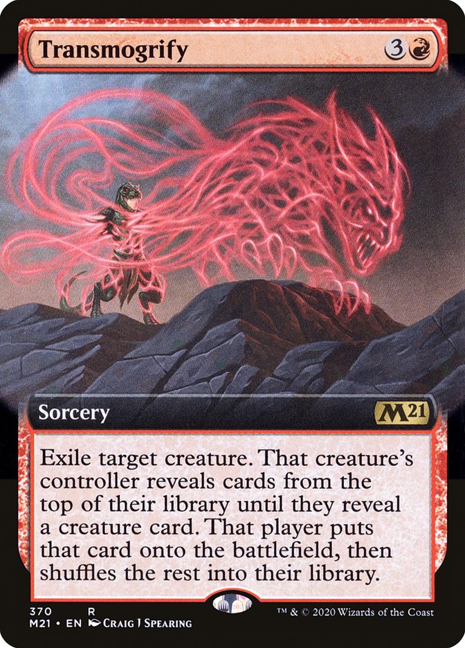 Transmogrify (Extended Art) [Core Set 2021] MTG Single Magic: The Gathering | Red Claw Gaming
