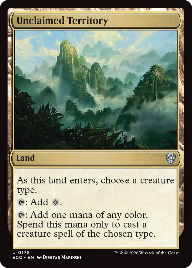 Unclaimed Territory [Lorwyn Eclipsed Commander] MTG Single Magic: The Gathering | Red Claw Gaming