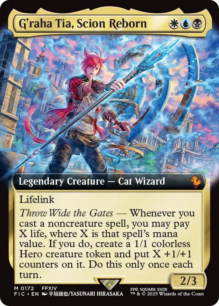 G'raha Tia, Scion Reborn (Extended Art) [FINAL FANTASY Commander] MTG Single Magic: The Gathering | Red Claw Gaming