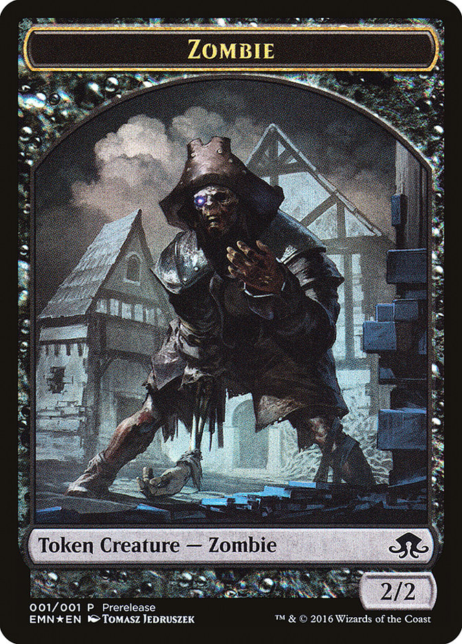 Zombie // Zombie Double-Sided Token [Eldritch Moon Prerelease Promos] MTG Single Magic: The Gathering | Red Claw Gaming