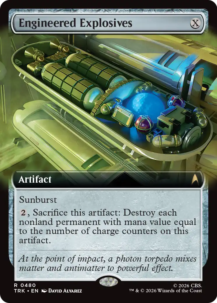 Engineered Explosives (Extended Art) [Star Trek] MTG Single Magic: The Gathering | Red Claw Gaming