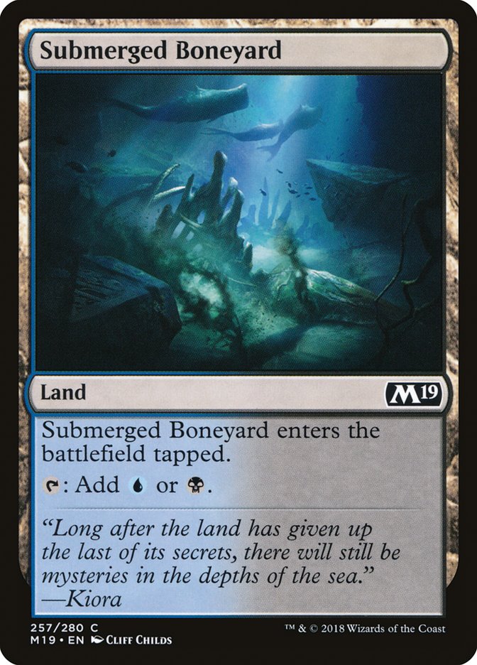 Submerged Boneyard [Core Set 2019] MTG Single Magic: The Gathering | Red Claw Gaming