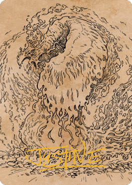 Nemesis Phoenix Art Card (Gold-Stamped Signature) [Commander Legends: Battle for Baldur's Gate Art Series] MTG Single Magic: The Gathering | Red Claw Gaming