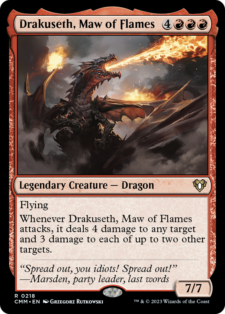 Drakuseth, Maw of Flames [Commander Masters] MTG Single Magic: The Gathering | Red Claw Gaming