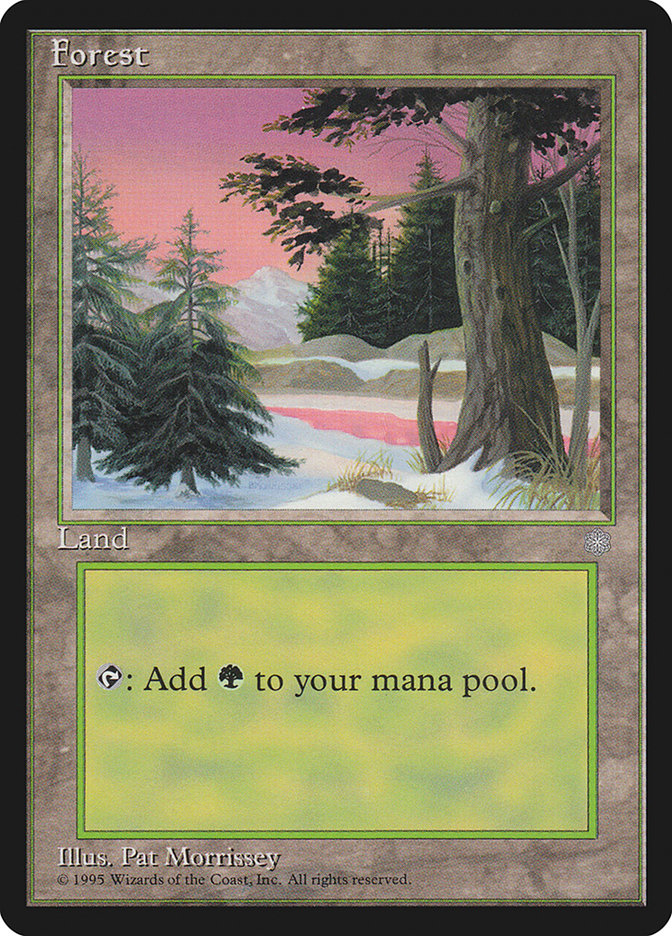 Forest (Pink Sky) [Ice Age] MTG Single Magic: The Gathering | Red Claw Gaming