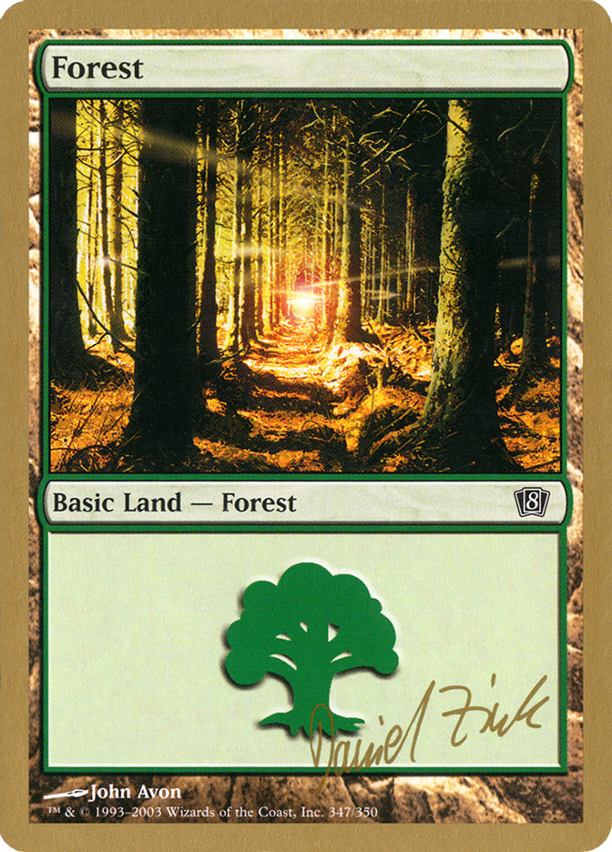 Forest (dz347) (Daniel Zink) [World Championship Decks 2003] MTG Single Magic: The Gathering    | Red Claw Gaming