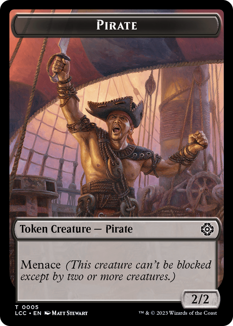 The Monarch // Pirate Double-Sided Token [The Lost Caverns of Ixalan Commander Tokens] MTG Single Magic: The Gathering | Red Claw Gaming