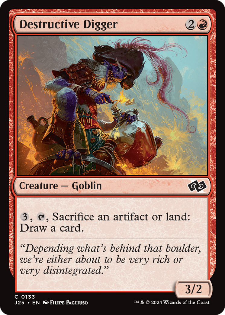 Destructive Digger [Foundations Jumpstart] MTG Single Magic: The Gathering | Red Claw Gaming