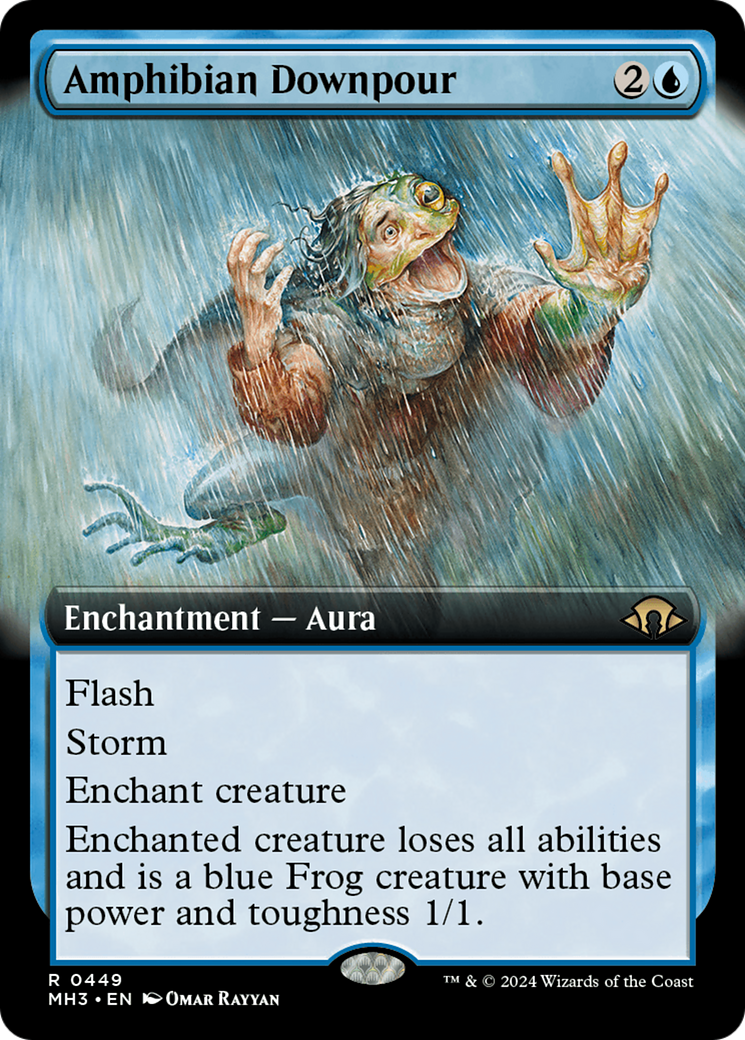 Amphibian Downpour (Extended Art) [Modern Horizons 3] MTG Single Magic: The Gathering    | Red Claw Gaming