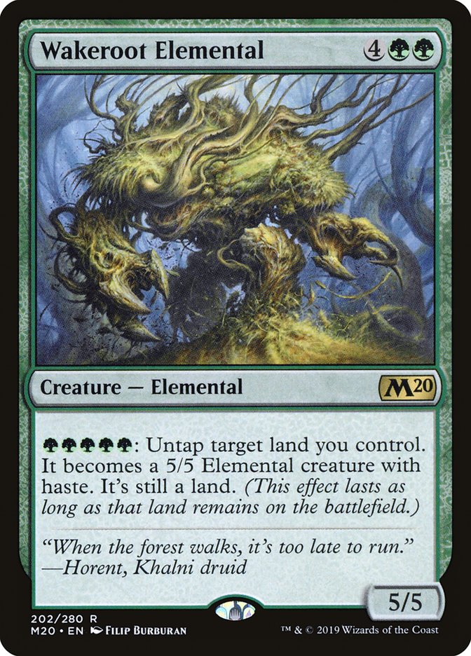 Wakeroot Elemental [Core Set 2020] MTG Single Magic: The Gathering | Red Claw Gaming