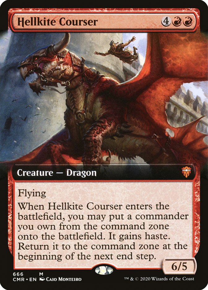 Hellkite Courser (Extended Art) [Commander Legends] MTG Single Magic: The Gathering | Red Claw Gaming