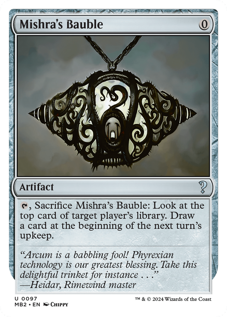 Mishra's Bauble (White Border) [Mystery Booster 2] MTG Single Magic: The Gathering | Red Claw Gaming