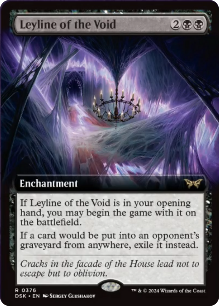 Leyline of the Void (Extended Art) [Duskmourn: House of Horror] MTG Single Magic: The Gathering | Red Claw Gaming