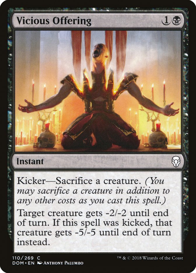 Vicious Offering [Dominaria] MTG Single Magic: The Gathering | Red Claw Gaming