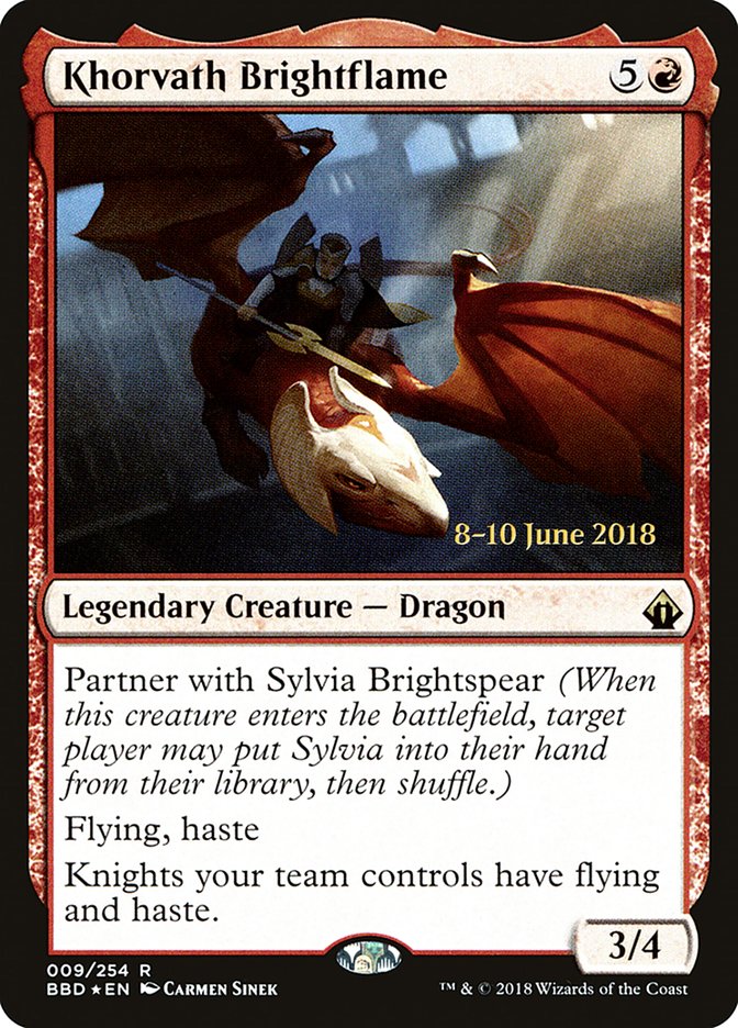 Khorvath Brightflame [Battlebond Prerelease Promos] MTG Single Magic: The Gathering | Red Claw Gaming