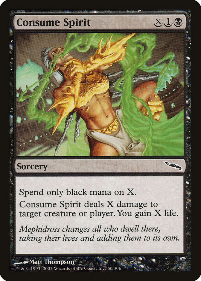 Consume Spirit [Mirrodin] MTG Single Magic: The Gathering | Red Claw Gaming