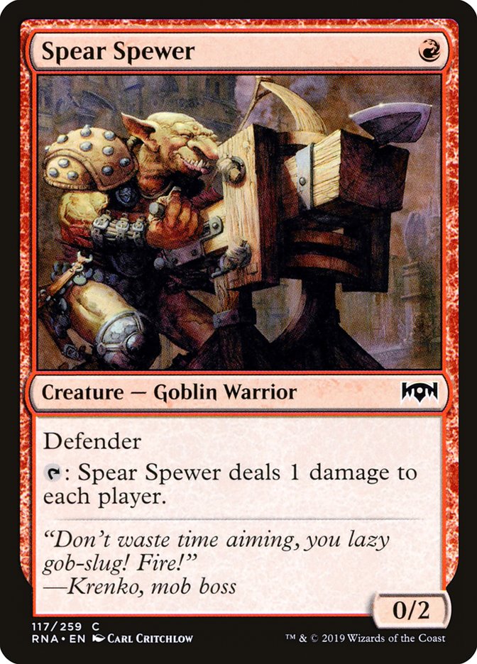 Spear Spewer [Ravnica Allegiance] MTG Single Magic: The Gathering | Red Claw Gaming