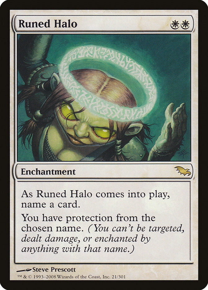 Runed Halo [Shadowmoor] MTG Single Magic: The Gathering | Red Claw Gaming