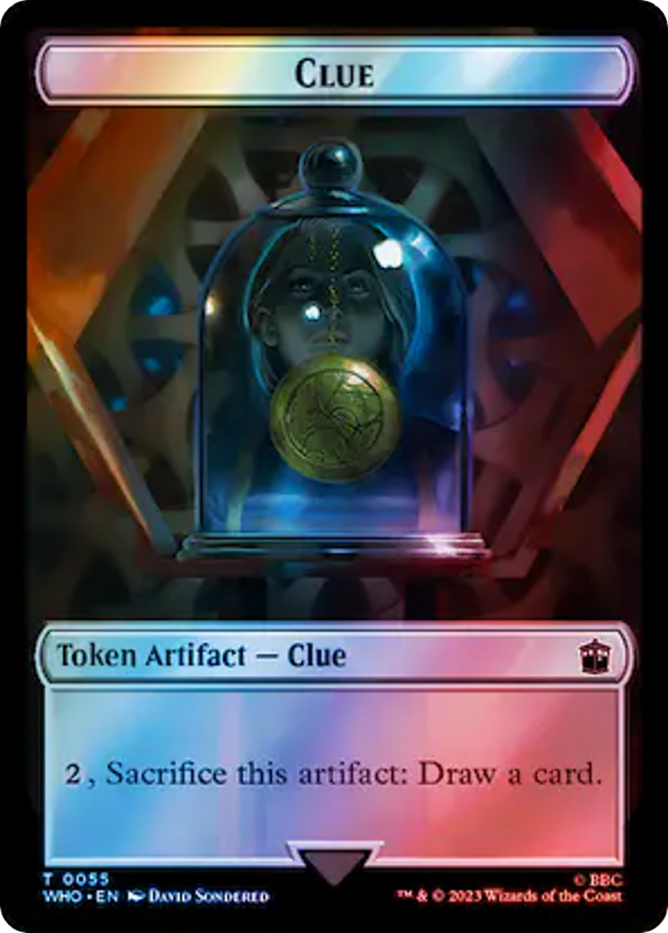 Fish // Clue (0055) Double-Sided Token (Surge Foil) [Doctor Who Tokens] MTG Single Magic: The Gathering | Red Claw Gaming