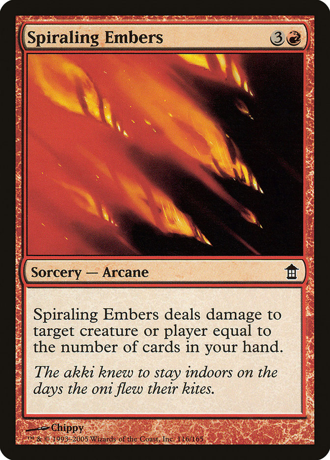 Spiraling Embers [Saviors of Kamigawa] MTG Single Magic: The Gathering    | Red Claw Gaming