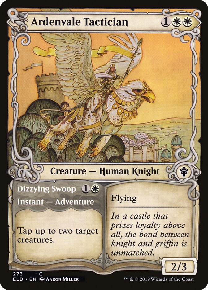 Ardenvale Tactician // Dizzying Swoop (Showcase) [Throne of Eldraine] MTG Single Magic: The Gathering | Red Claw Gaming