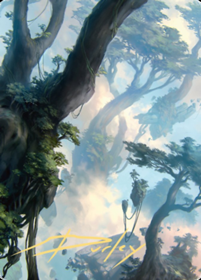 Forest 1 Art Card (Gold-Stamped Signature) [Zendikar Rising Art Series] MTG Single Magic: The Gathering | Red Claw Gaming