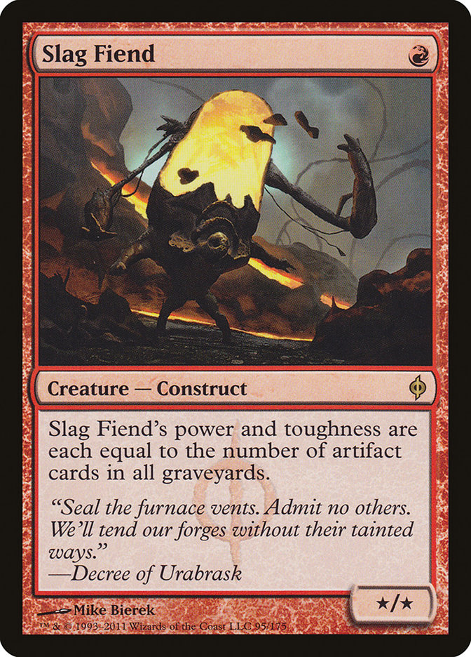 Slag Fiend [New Phyrexia] MTG Single Magic: The Gathering | Red Claw Gaming