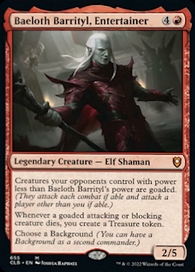 Baeloth Barrityl, Entertainer [Commander Legends: Battle for Baldur's Gate] MTG Single Magic: The Gathering | Red Claw Gaming
