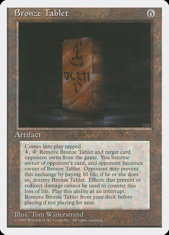 Bronze Tablet [Fourth Edition] MTG Single Magic: The Gathering | Red Claw Gaming