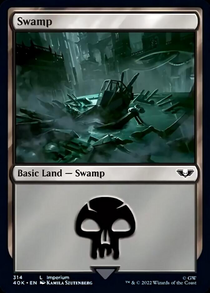 Swamp (314) [Warhammer 40,000] MTG Single Magic: The Gathering | Red Claw Gaming