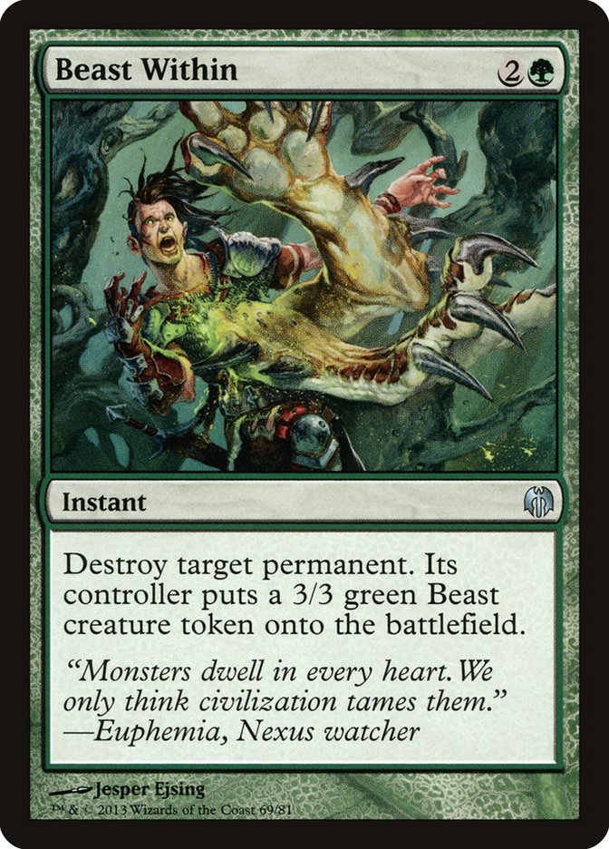 Beast Within [Duel Decks: Heroes vs. Monsters] MTG Single Magic: The Gathering    | Red Claw Gaming