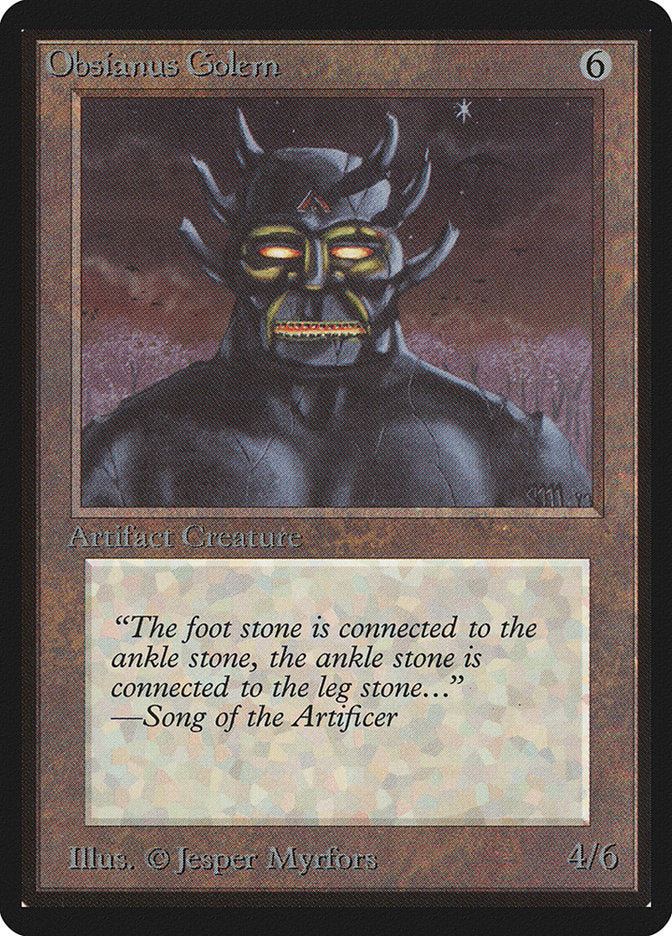 Obsianus Golem [Beta Edition] MTG Single Magic: The Gathering | Red Claw Gaming